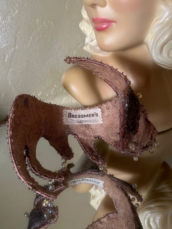 INTRICATELY BEADED 1950s\' ASYMMETRICAL COCKTAIL HAT main image 2